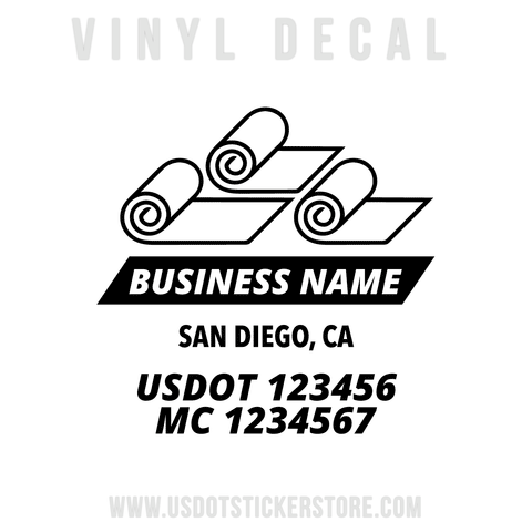 truck door decal usdot mc, paper