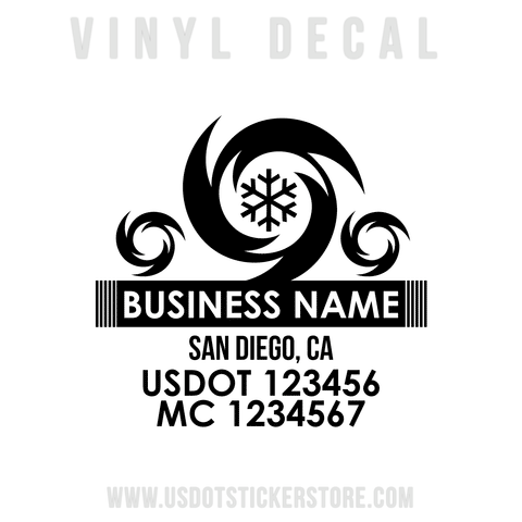 truck door decal usdot mc, refrigeration