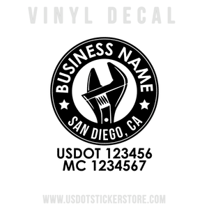 truck door decal usdot mc, mechanic