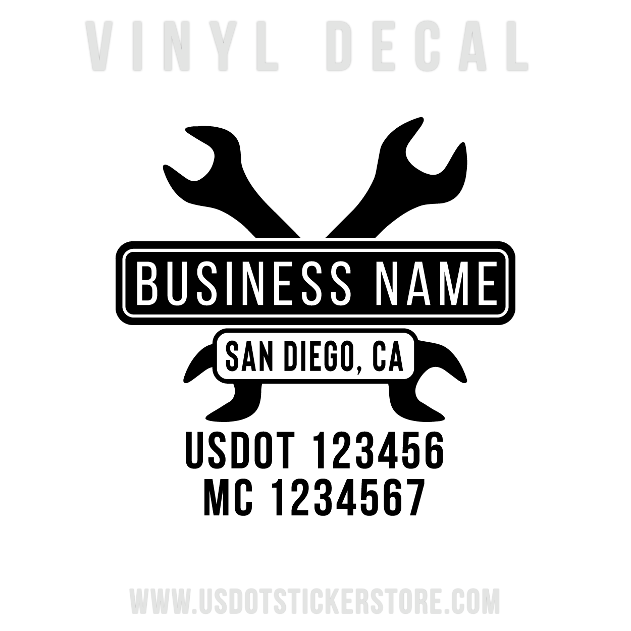 truck door decal usdot mc, automotive, mechanic