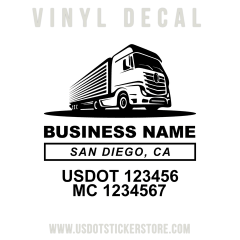 truck door decal usdot mc, truck