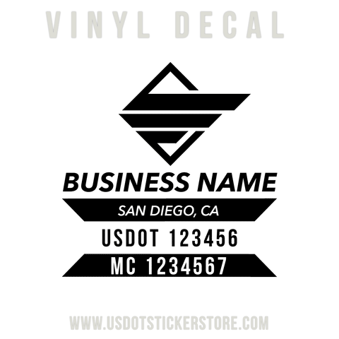 truck door decal usdot mc, box, wings