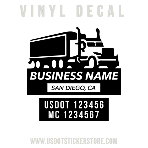 truck door decal usdot mc, truck