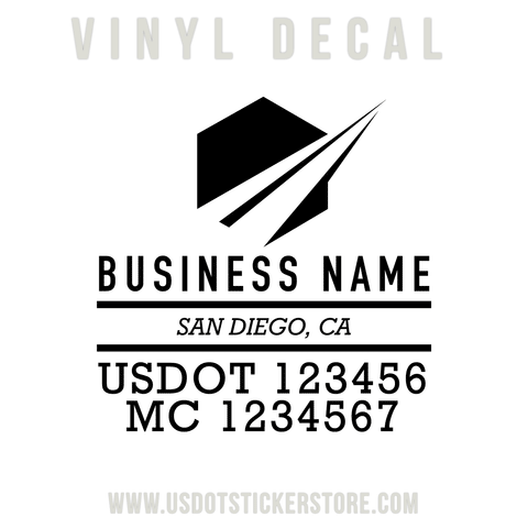 truck door decal usdot mc, highway, road, box