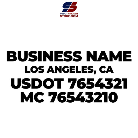 business name with location, usdot & mc number