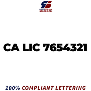 CA LIC sticker