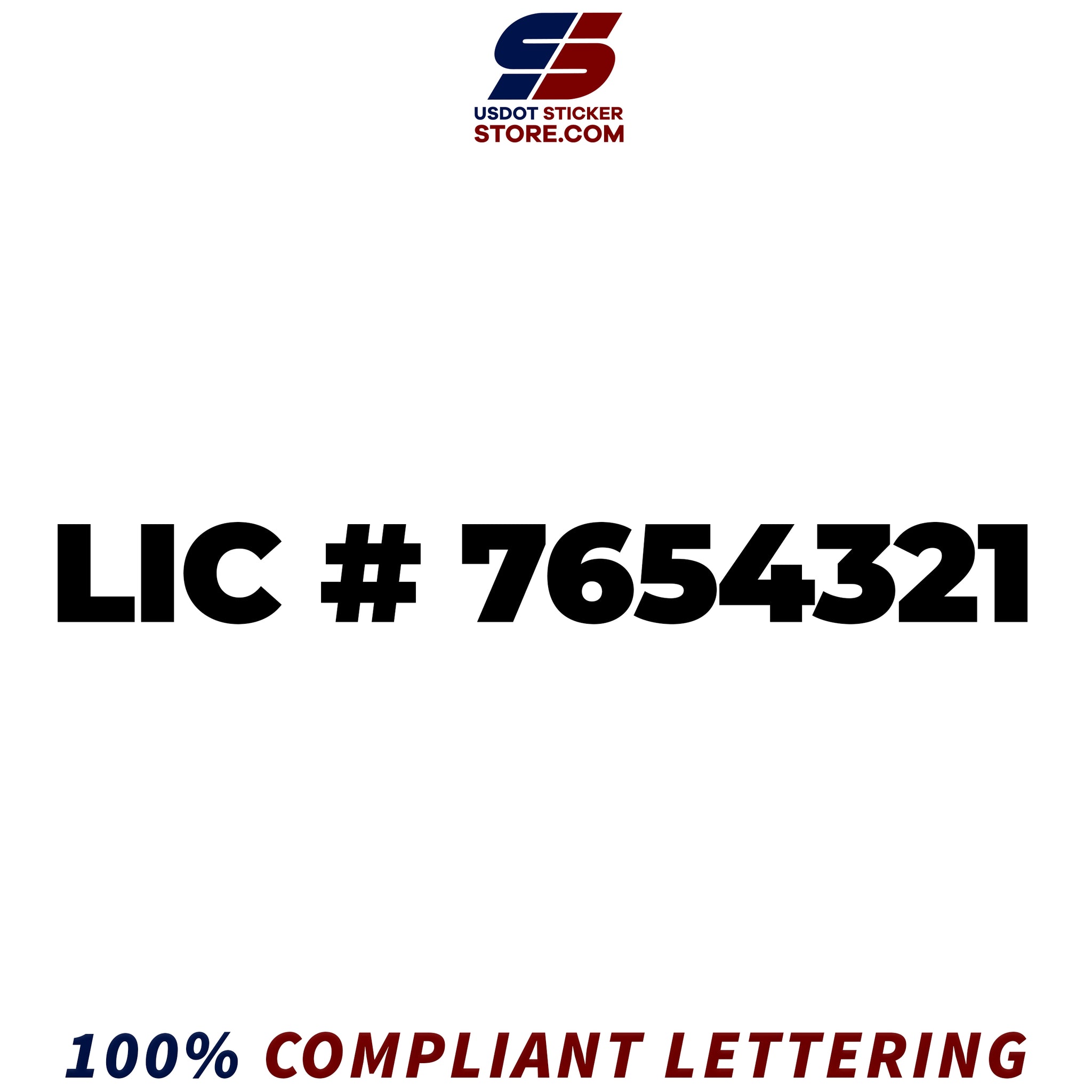 LIC # sticker