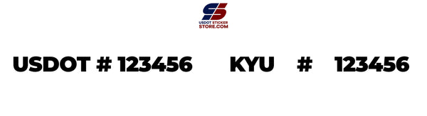 usdot and kyu number decal