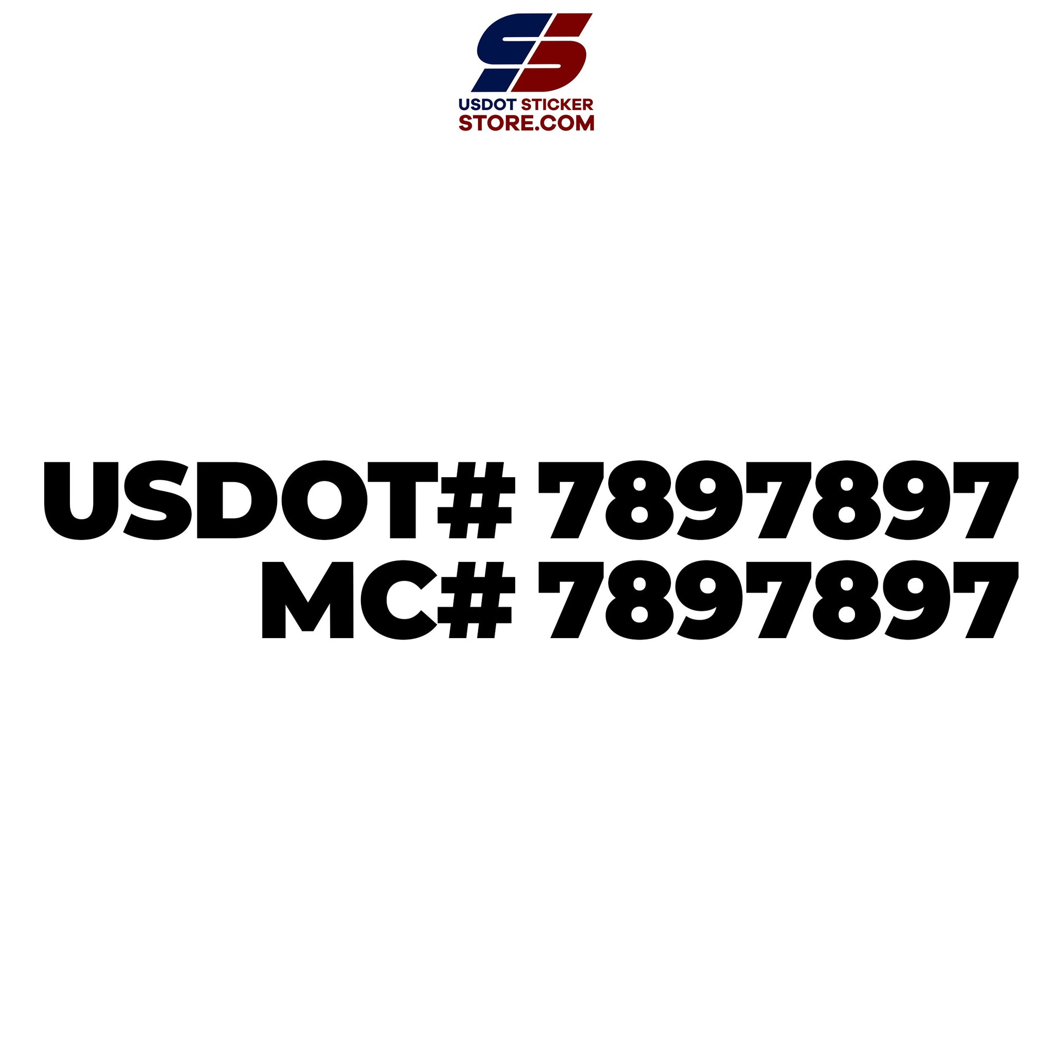 usdot & mc number decal sticker (vinyl lettering)