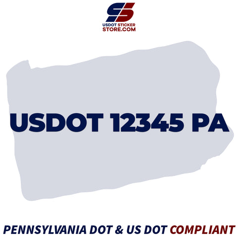 usdot decal Pennsylvania